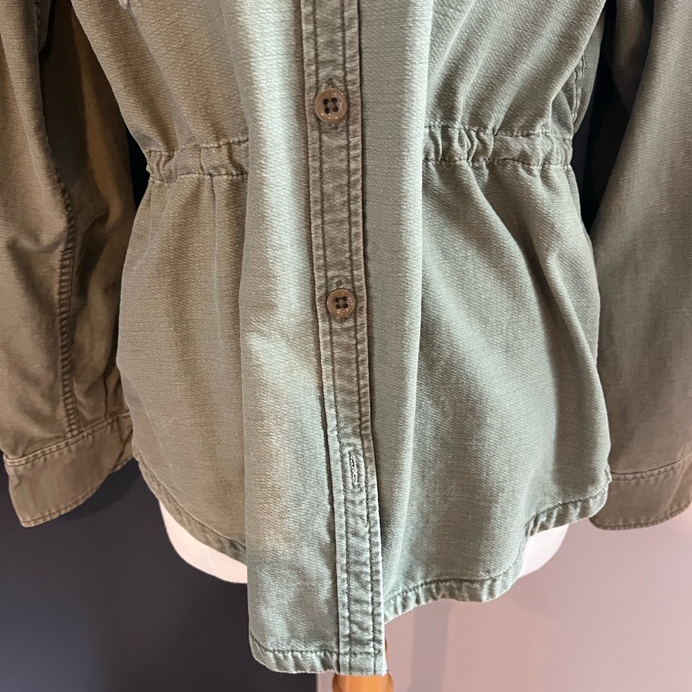 Obey Propaganda Utility Shirt Jacket Olive Green Button Front Military Style - Picture 6 of 14
